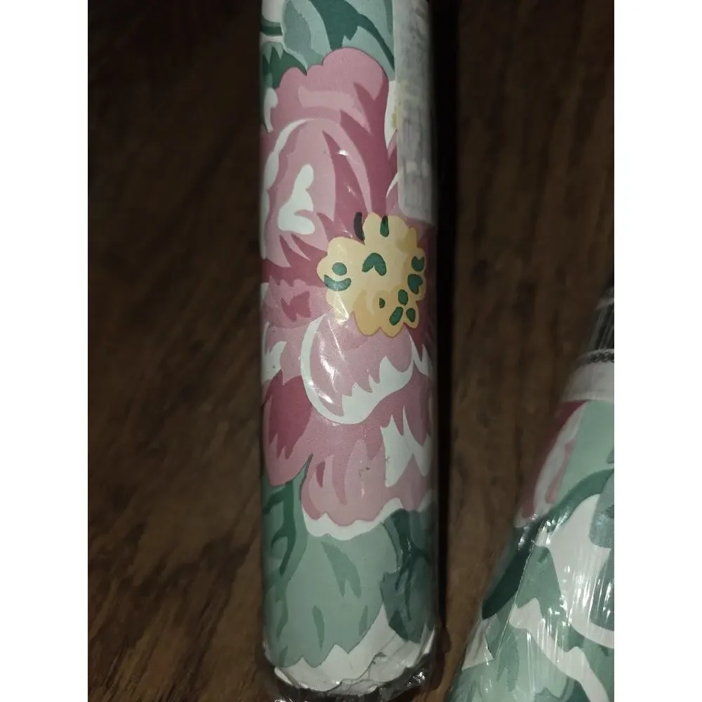 Set of 4 Scalloped Edge Floral Wallpaper Borders 5 Yards Each
